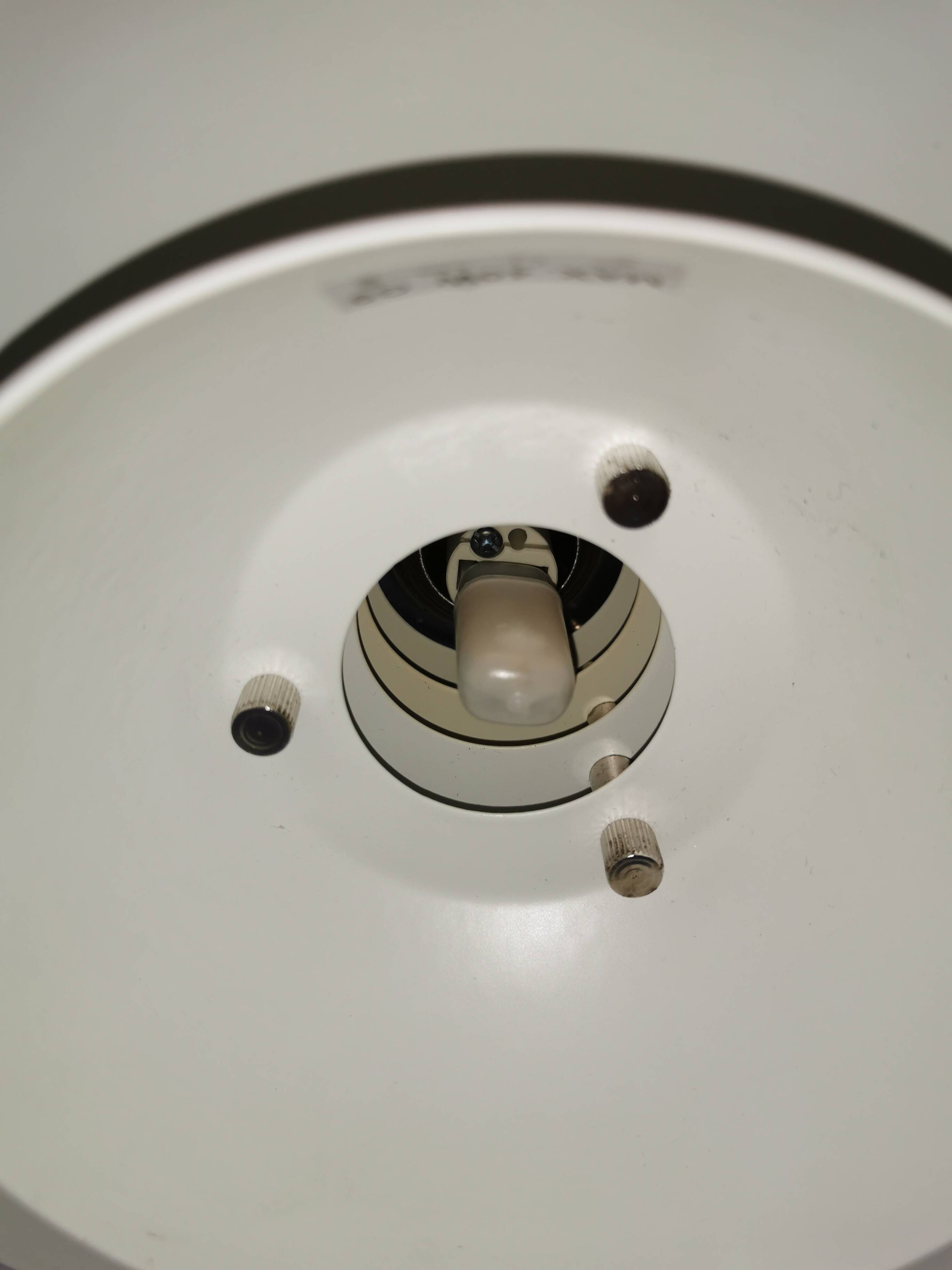 White pendant light, Scandinavian, space age, Poulsen style, 1990.