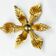 Vintage gold leaf metal flower wall light Florentine wall sconce