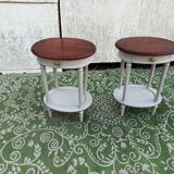 Pair of oval bedside tables