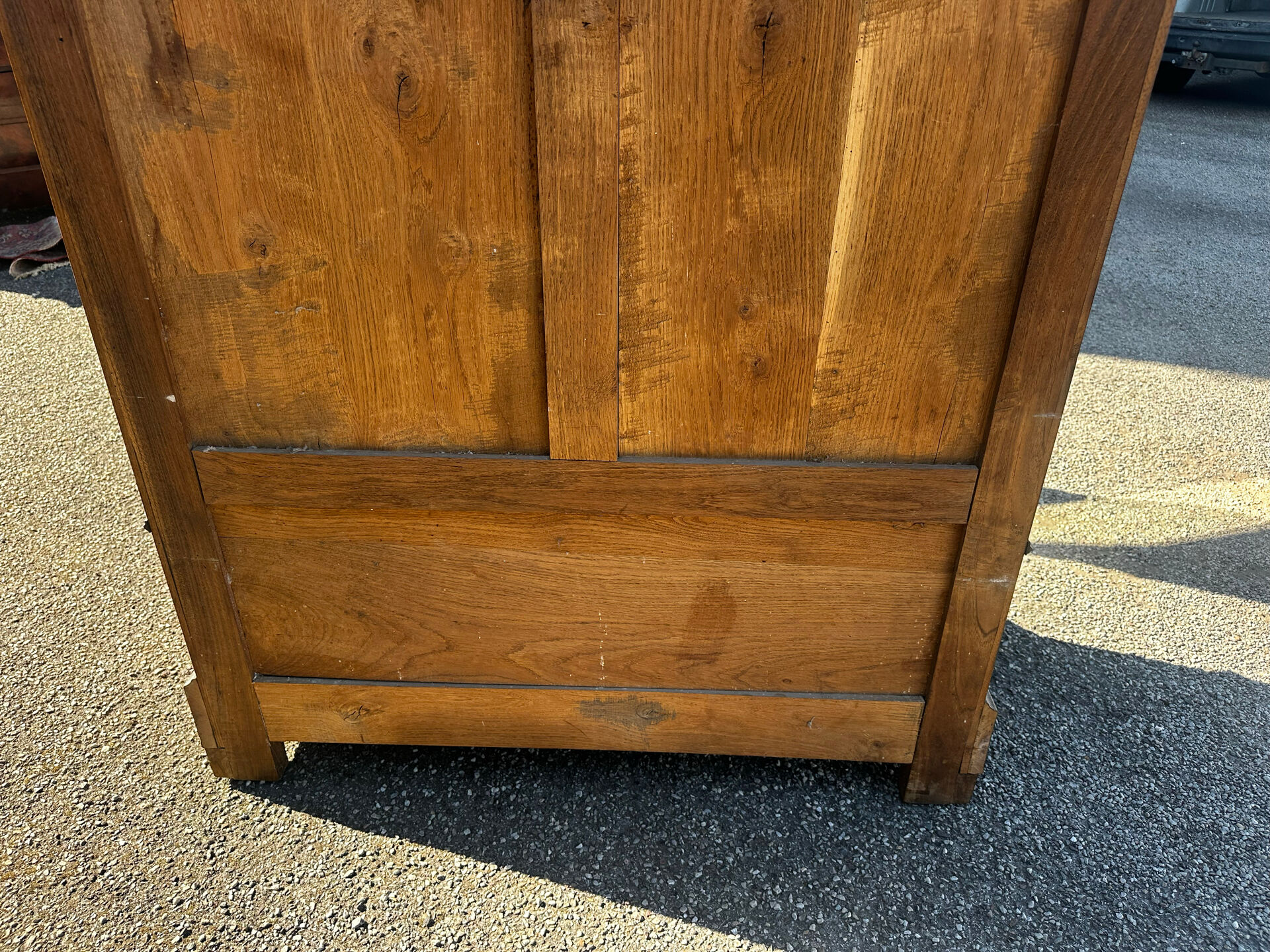 Armoire à glace Napoléon III en placage de loupe