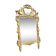 Miroir Louis XV bois doré à parecloses
