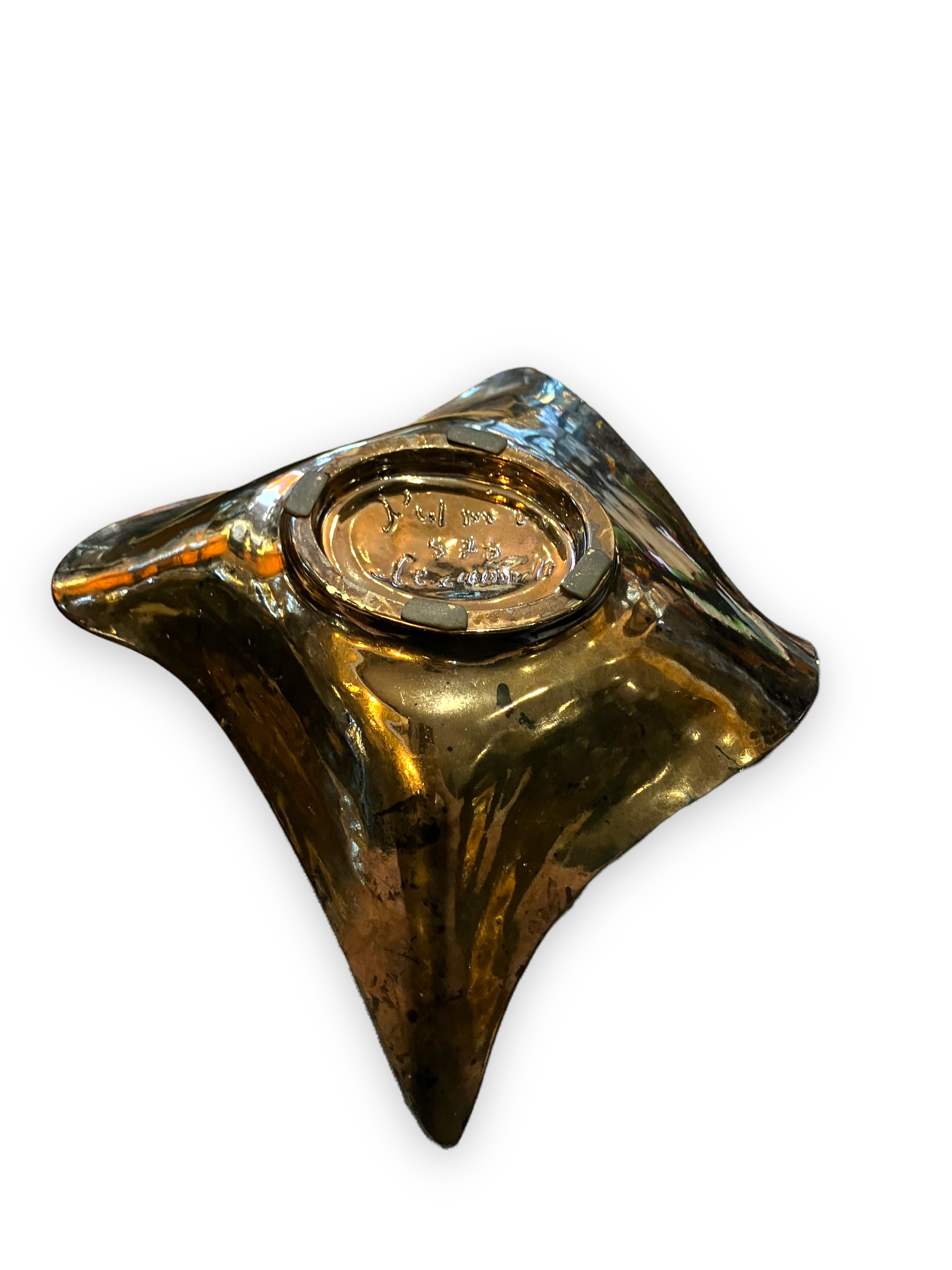 Ceramidi cup in varnished ceramic green and black mordorée