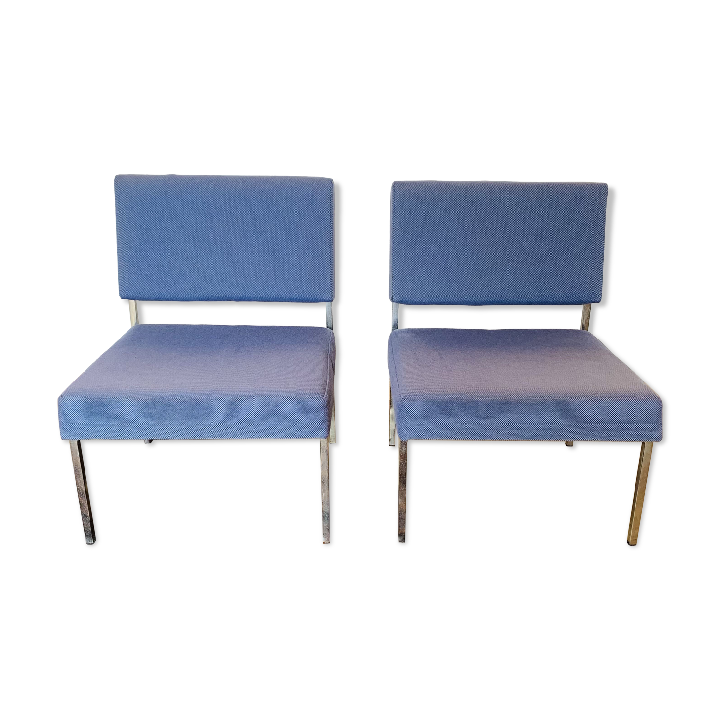 2 blue heaters - fabric and metal