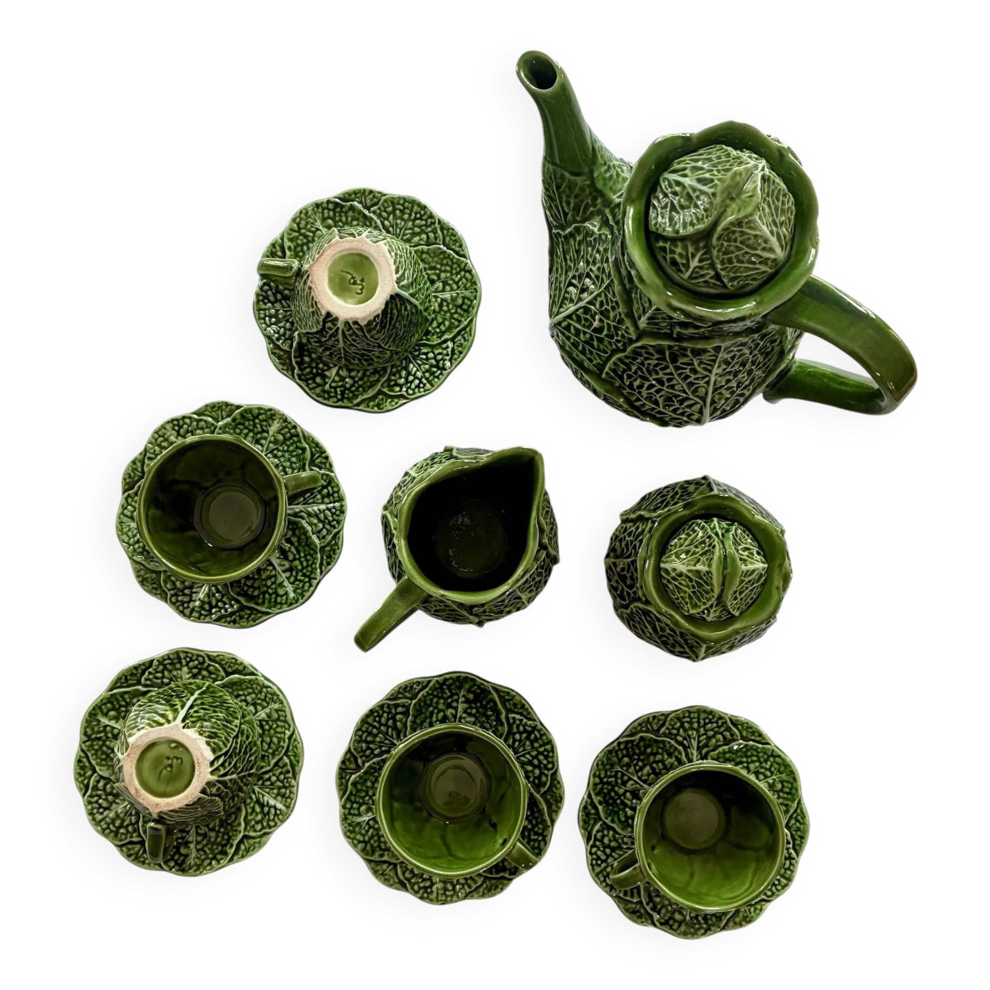 “Choux” coffee service in slip - Caldas da Rainha, Portugal - 1950/1960.