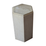Faceted saddle in vintage travertine