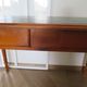 Minister's desk style L. Philippe – 2 drawers – cherry wood – faux leather desk mat