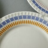 4 assiettes plates Digoin Sarreguemines France, 24 cm