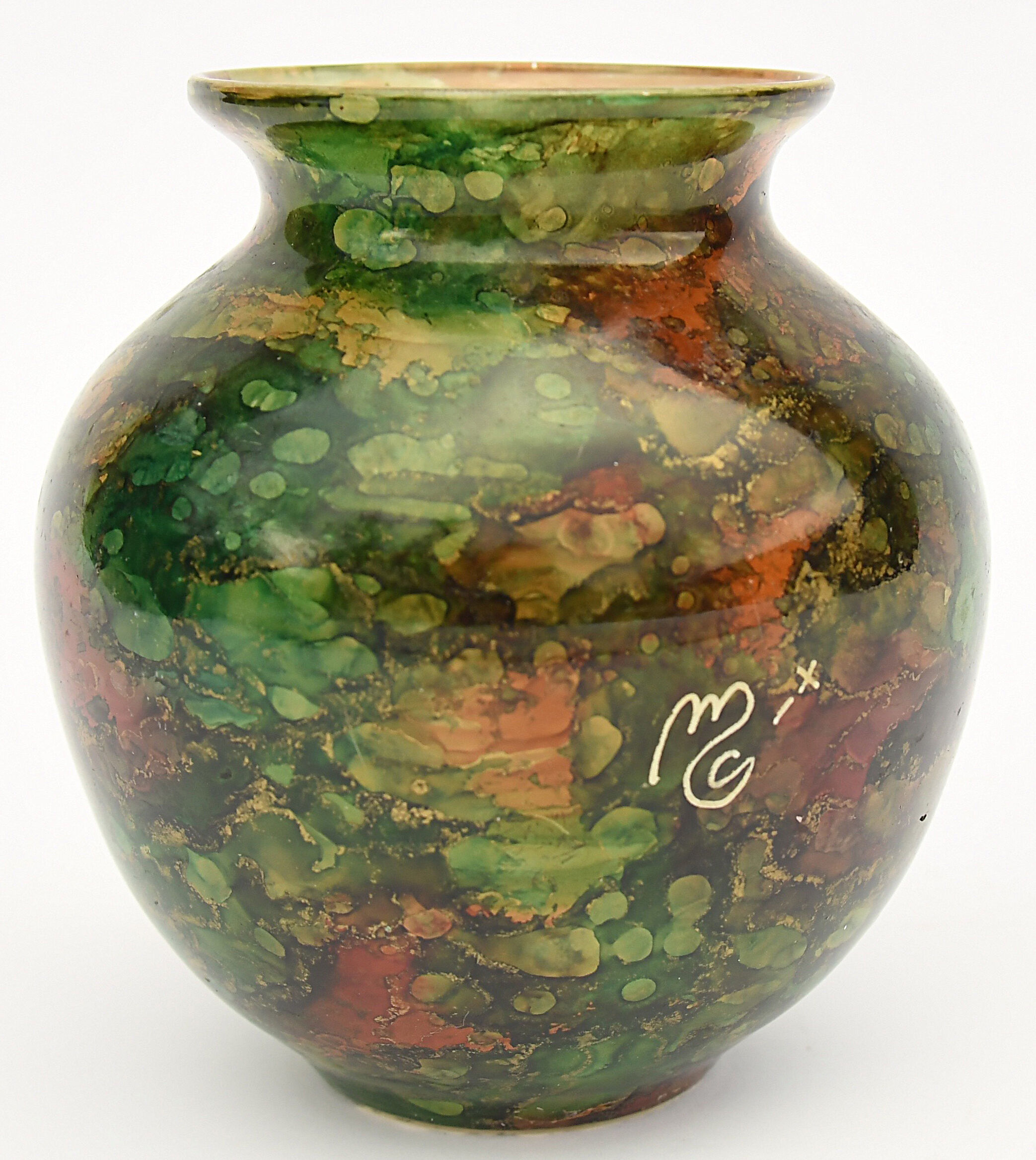 Lacquered glass vase by Mistigri Chapoutier
