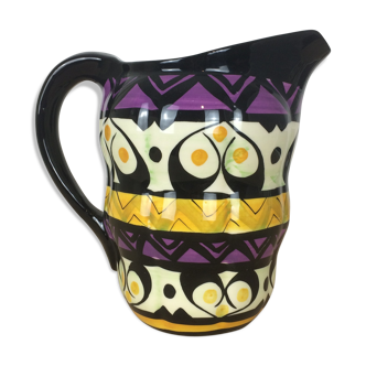 Ceramic pitcher geometric patterns