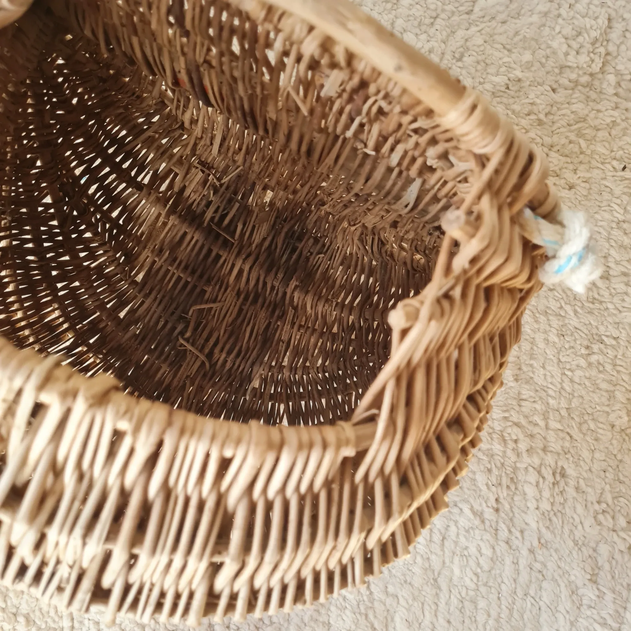 Old Woven Willow Fishing Basket