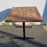 Square bistro table, teak wood