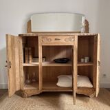 Art Deco oak sideboard with mirror (removable)