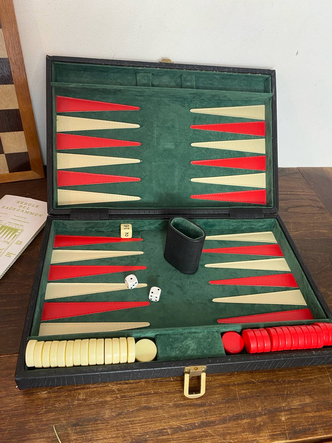 Backgammon and chess game set