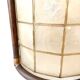 Suspension en nacre, laiton et rotin