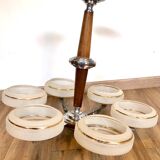 6-light art deco chandelier