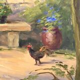 Tableau « Maison Fleurie à la Blanche », signé F.Sichet – 2ème partie XXe