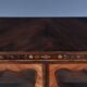 Showcase in precious wood marquetry, Louis XV Transition style.