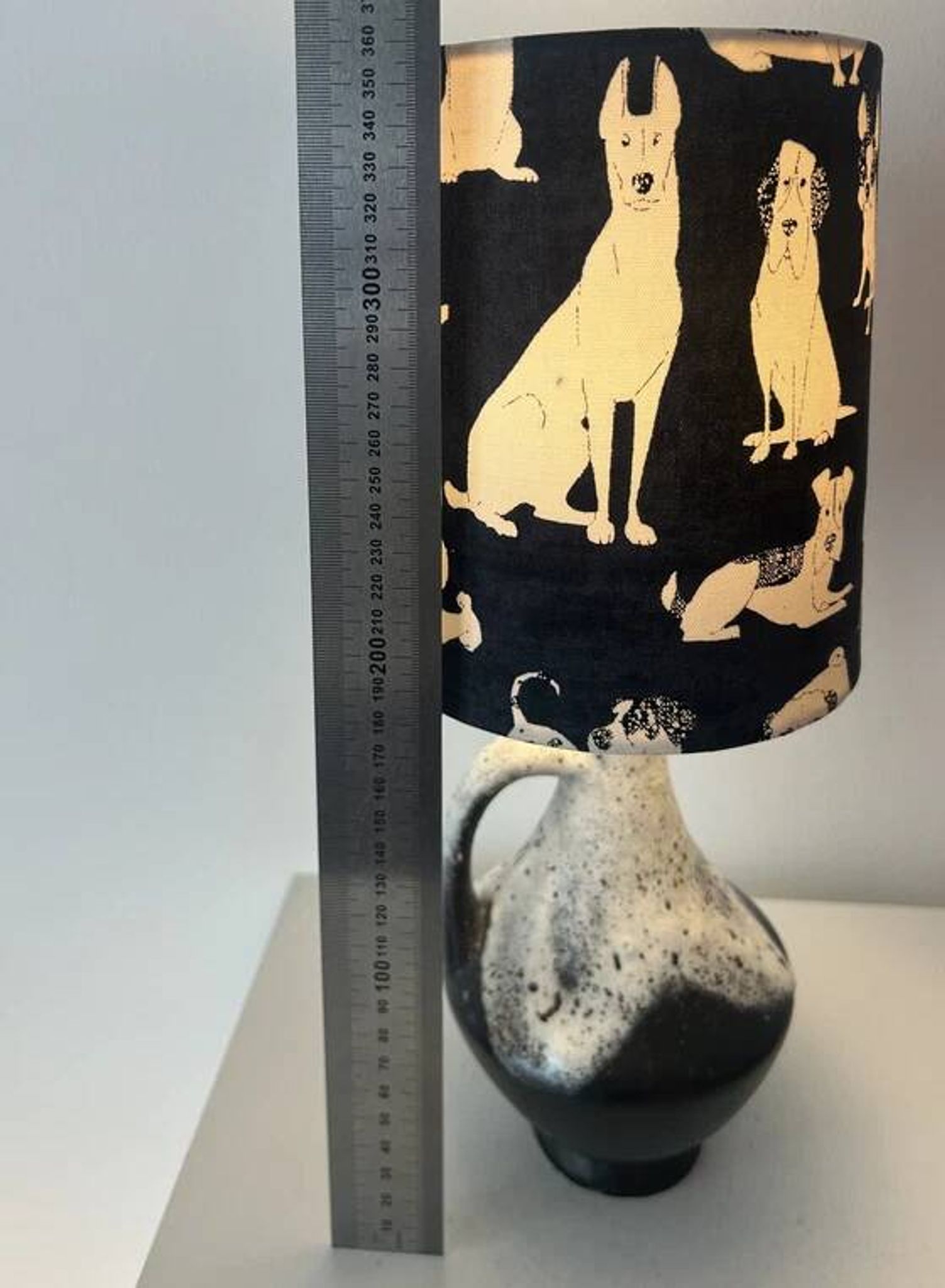 Rare design lamp in ceramic from West Germany by Bay Keramik - cordless, suitable for outdoor use.