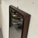 Specchio da parete rettangolare degli anni '50 in legno e ottone