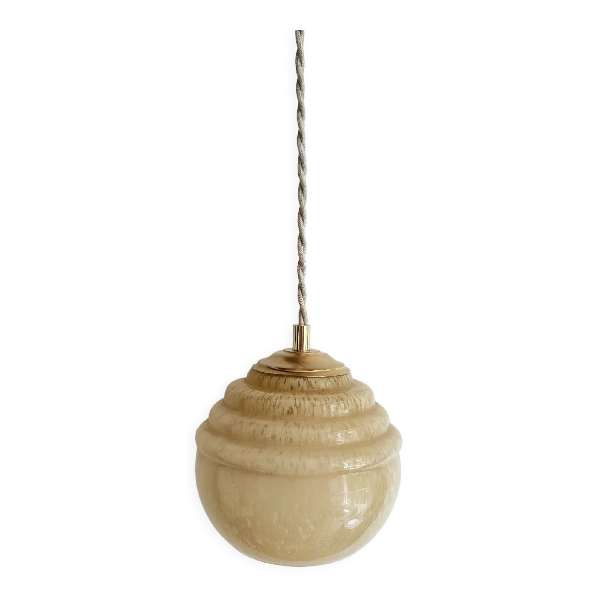 Yellow clichy hanging lamp