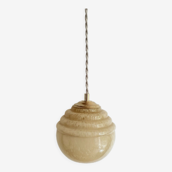 Yellow clichy hanging lamp