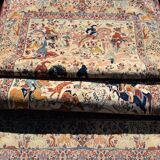 Tapis d'orient Iran Ispahan en laine et soie