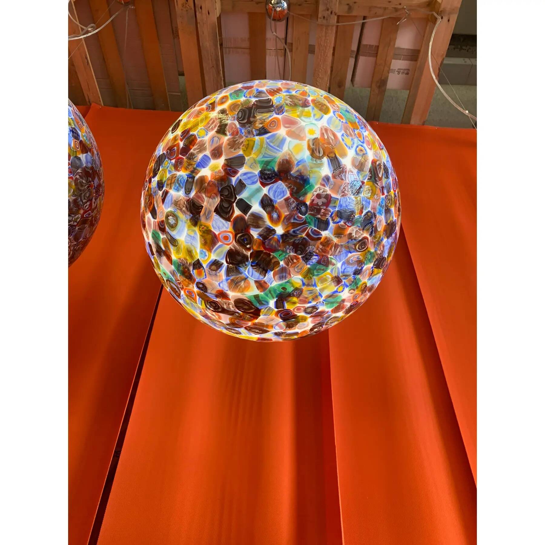 Contemporary Murrine Sphere in Murano Style Glass with Multicoloured Murrine