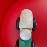 Pulling toy Racing car. Wooden.
