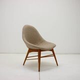 Fauteuil de salon 1960s Miroslav Navratil Shell , Tchécoslovaquie