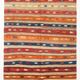 142x231Cm Multicolor Vintage Kilim Rug, Handmade Wool Rug