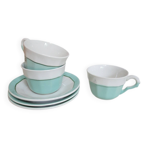 Lot de 3 tasses à café M L Porcelaine