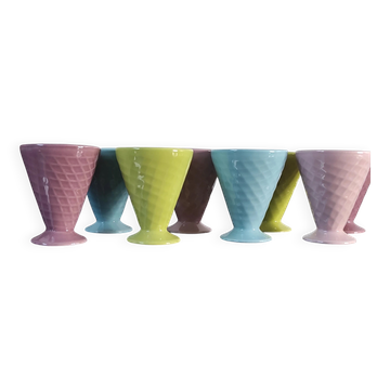 Coupes à glace vintage en céramique