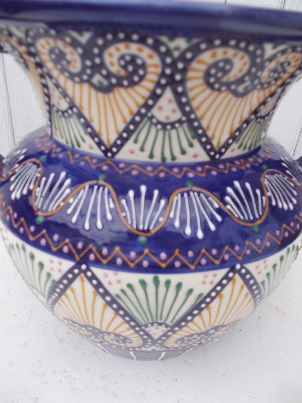 Quimper Henriot faience vase