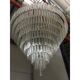 Set of 2 Clear Triedro Murano Glass Chandelier in Venini Style