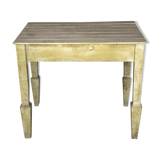 Table en sapin patiné vert clair 1970
