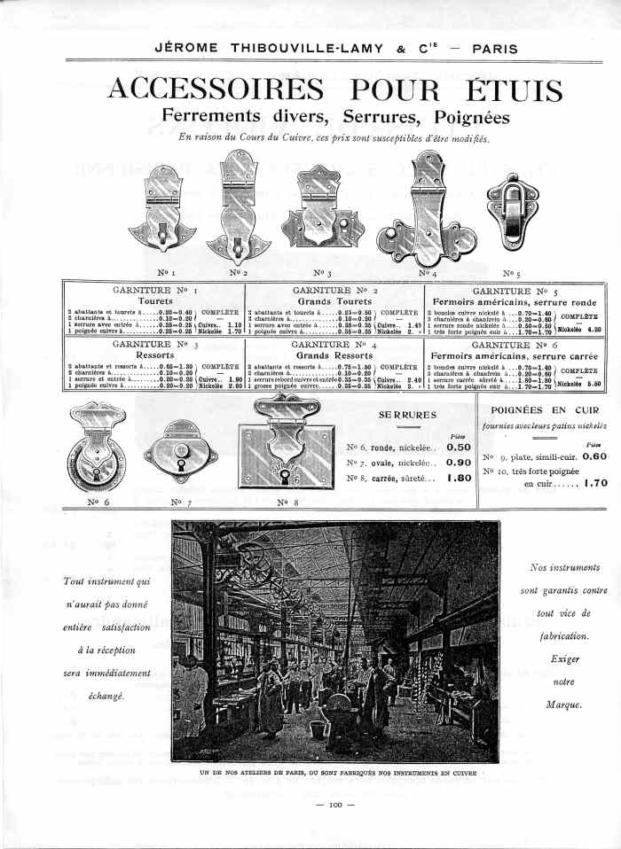 Musical instrument box Thibouville-Lamy 1910s