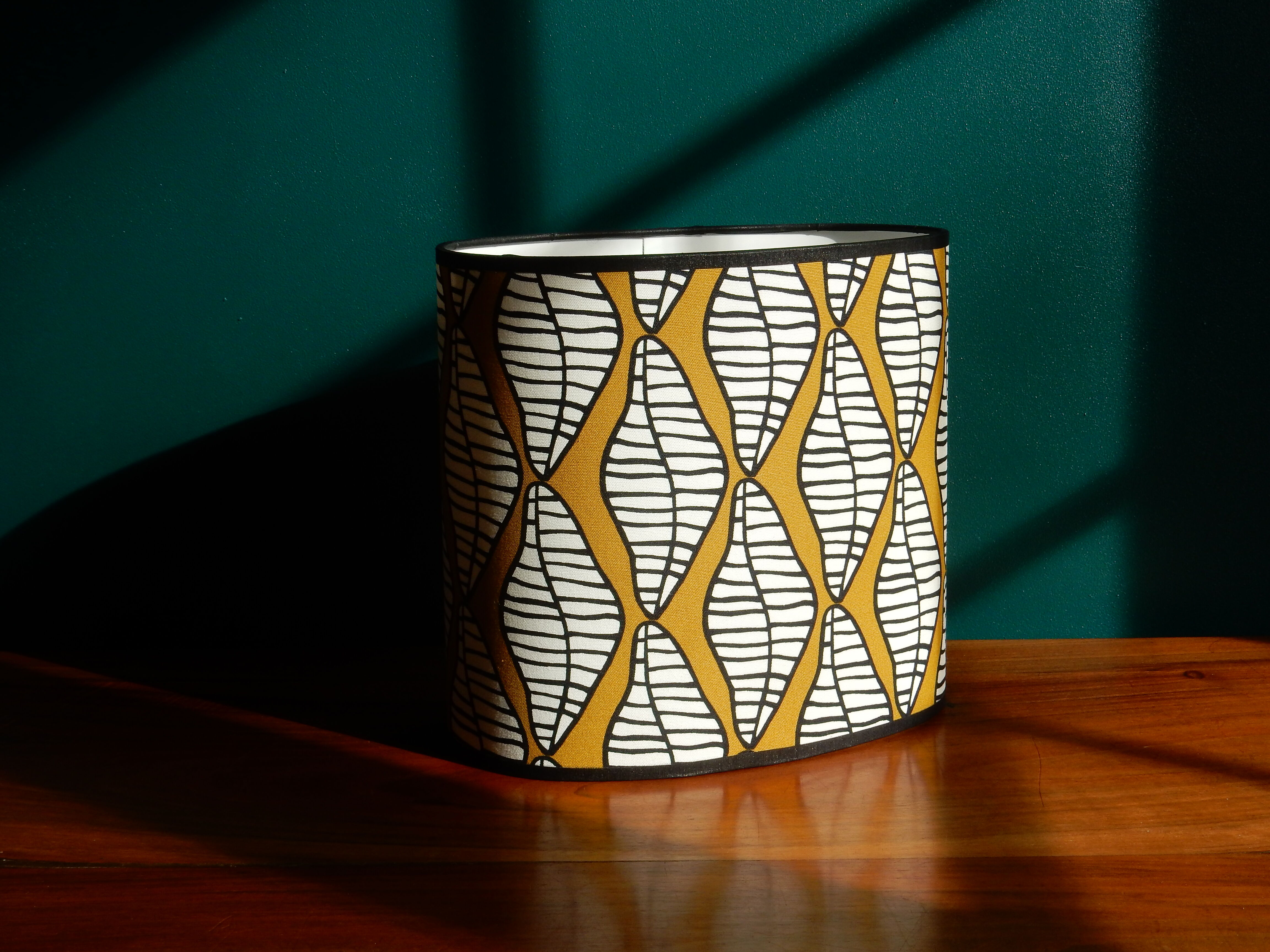 Oval lampshade vintage fabric Ikea 2006 design Linda Svensson