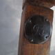 Antique oak theatre stool