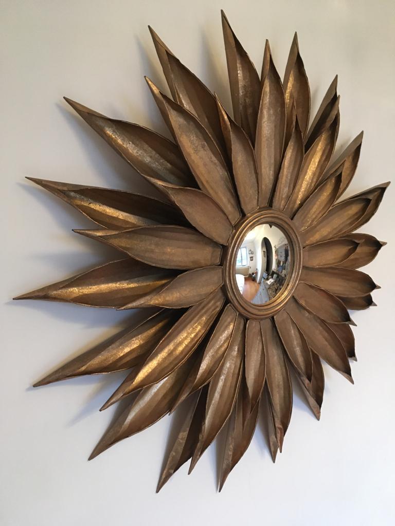 86cm metal sunflower mirror