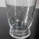 Set of 8 crystalline water glasses engraved 50s