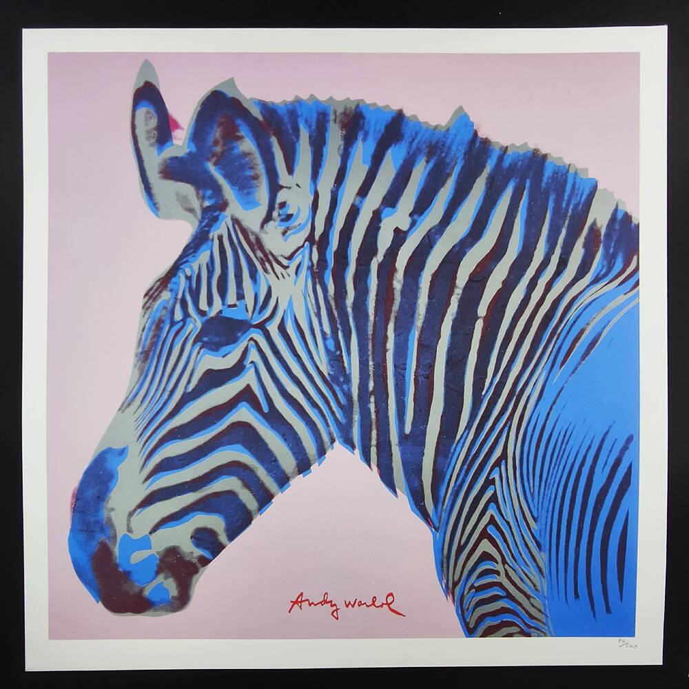 Limited Edition Lithograph "Grevy's Zebra" by Andy Warhol