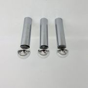 Set of 3 minimalist chrome tube ceiling / wall lamps, 1970s