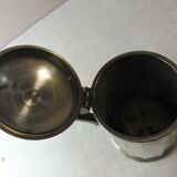 Old metal and wood pourer/coffee maker, vintage