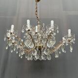 Hand-engraved solid crystal chandelier.