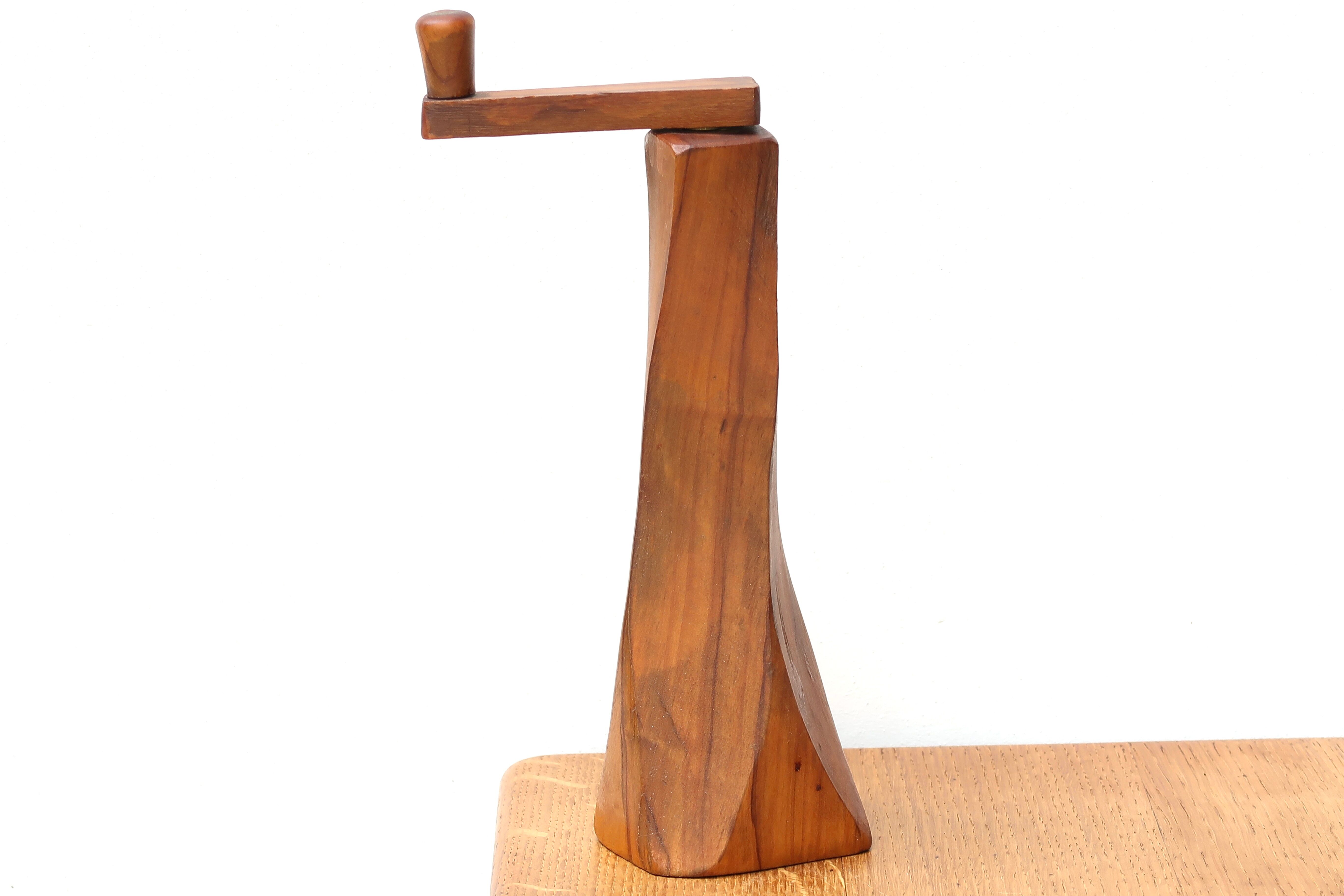 Wooden pepper mill, free-form, 70s