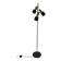 Lampadaire vintage moderniste marron et laiton à 3 spots, années 1960