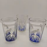 Set of 3 vintage glasses