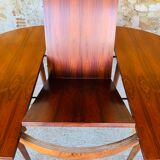 Extendable dining table with butterfly extensions in rosewood circa 60's