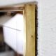 Vintage mirror engraved brass frame - 80x40cm