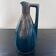 Peacock blue art deco pitcher